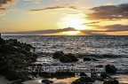 Sunset over Beach Rocks