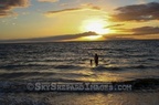 Swimming at Sunset on Maui Beach