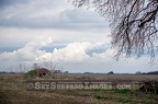 Storm Clouds and abandoned Stone Cave in Iowa